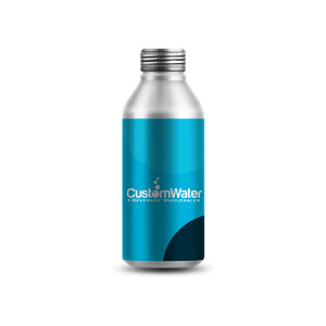 Reusable aluminium bottle 450mL with spring water - Full color print